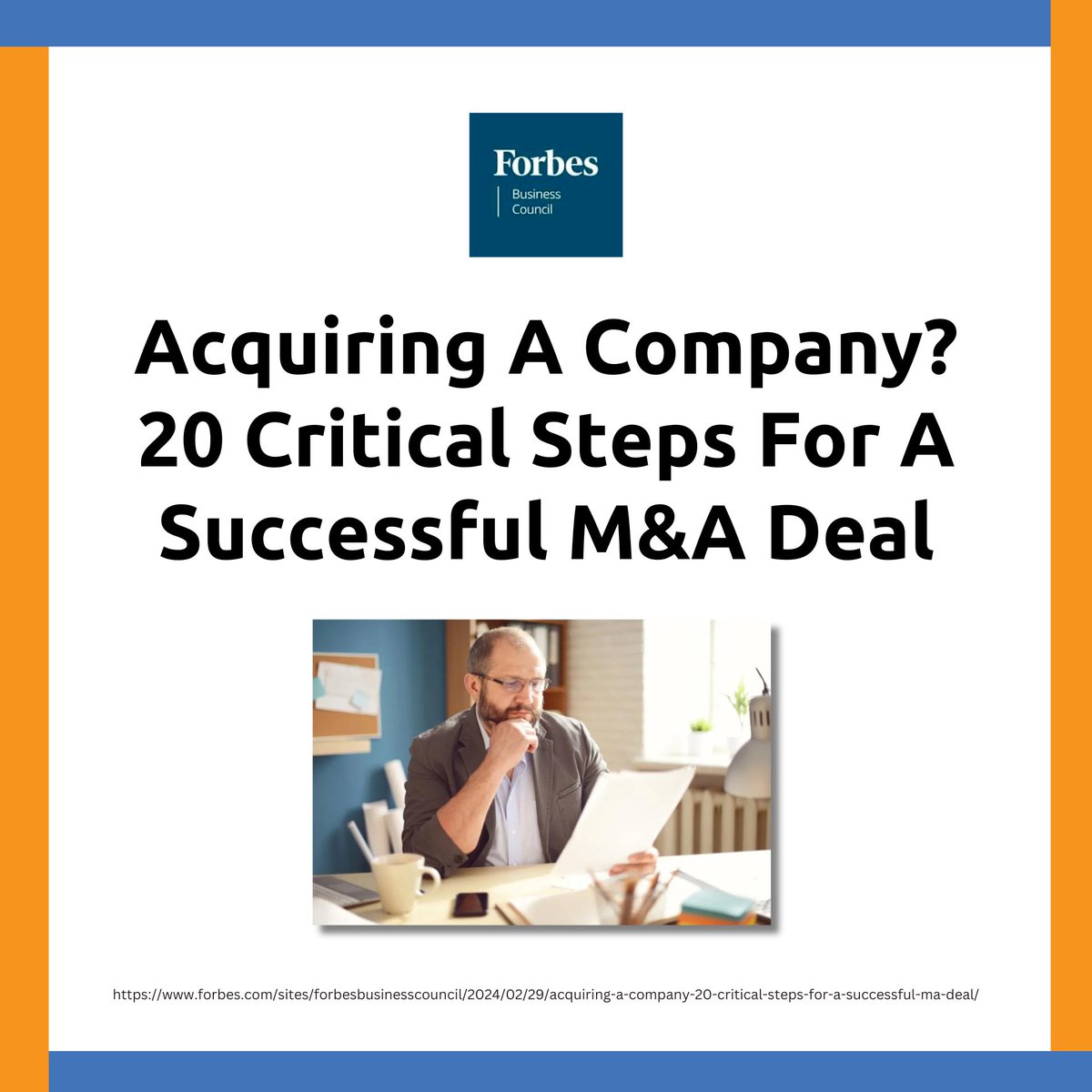 Navigating an M&amp;A deal can be like navigating treacherous waters without a map. 🤔

Avoid pitfalls &amp; seize opportunities with wisdom from 20 <a href="/ForbesBizCncl/">Forbes Business Council</a> members. Their essential steps will lead you to a successful acquisition. Read on!
forbes.com/sites/forbesbu…

#BusinessGrowth