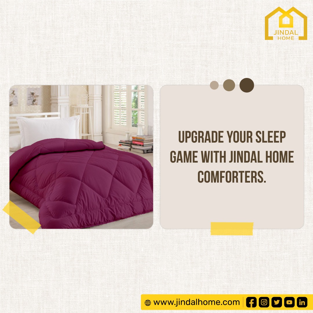 Upgrade your sleep game with Jindal Home comforters.

Buy Now:- jindalhome.com/product-catego…

Made by #jindalhome #JindalHome
#jindalhomeindia #jindalhomecomforter #comforters #buycomforters #divinecasacomforter #divinecasaindia #madeinindia #comforterset #CozyComfort #SleepInStyle