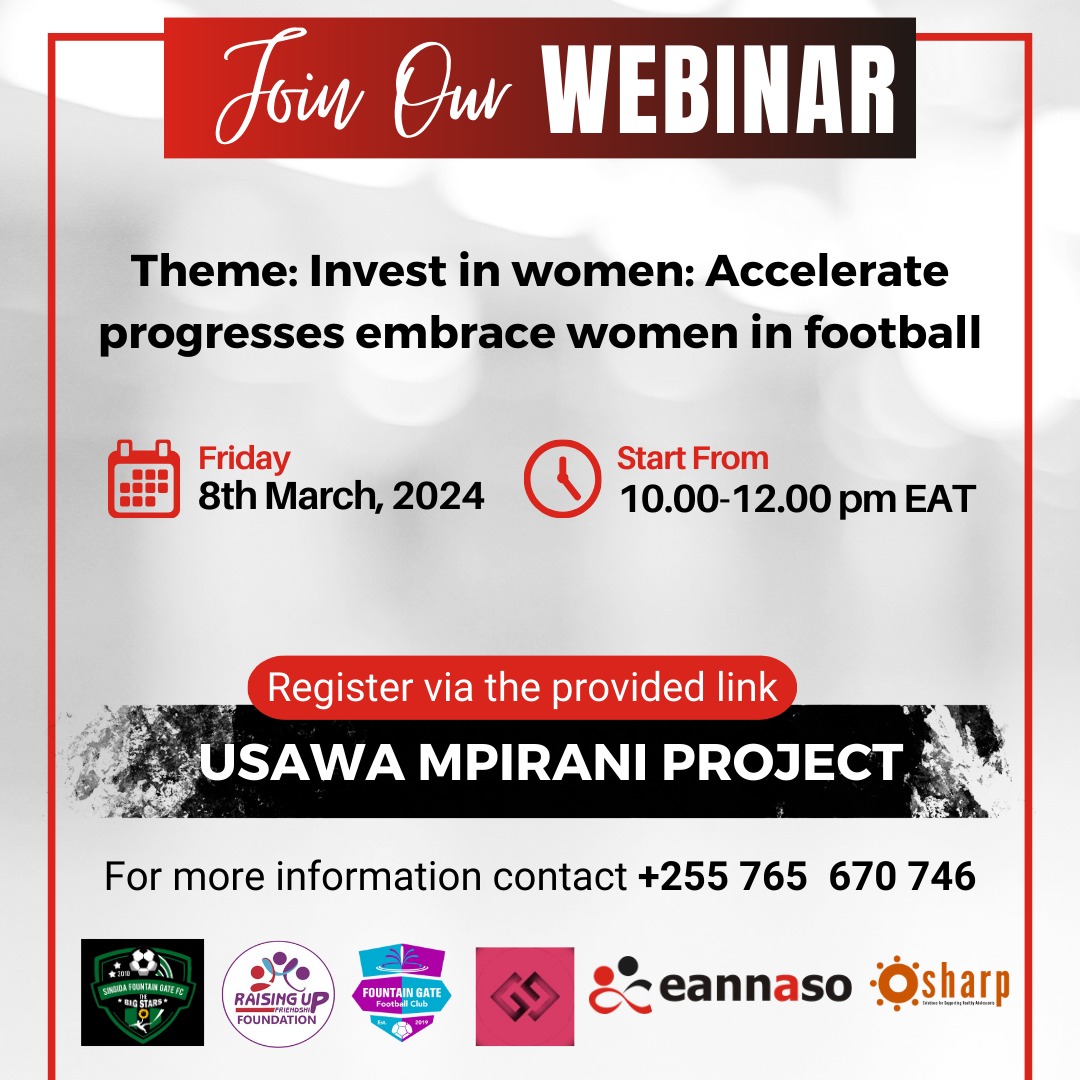 This year the #InternationalWomensDay theme is 'Invest in Women: Accelerate Progress'. This is why we are super excited to host an upcoming webinar that is centred around #Adolescentgirls in #soccer.  
Click on this link to reserve your seat as we discuss SRH and sports.

Join