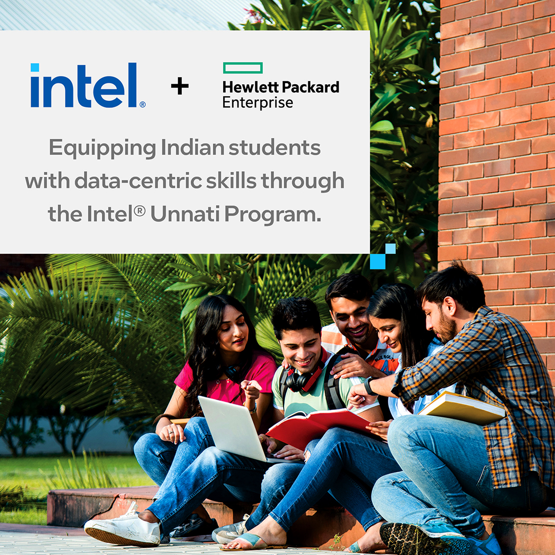 IntelIndia's tweet photo. Intel® Unnati Program has transformed tech ed in India with 250+ Data-centric Labs in Tier 2/3 colleges, benefiting 35,000+ students. With @HPE, we tailor lab setups, offer workshops &amp; challenges for hands-on learning. 

Learn more: https://t.co/hxOARv49Ng https://t.co/oNEMRHor2J