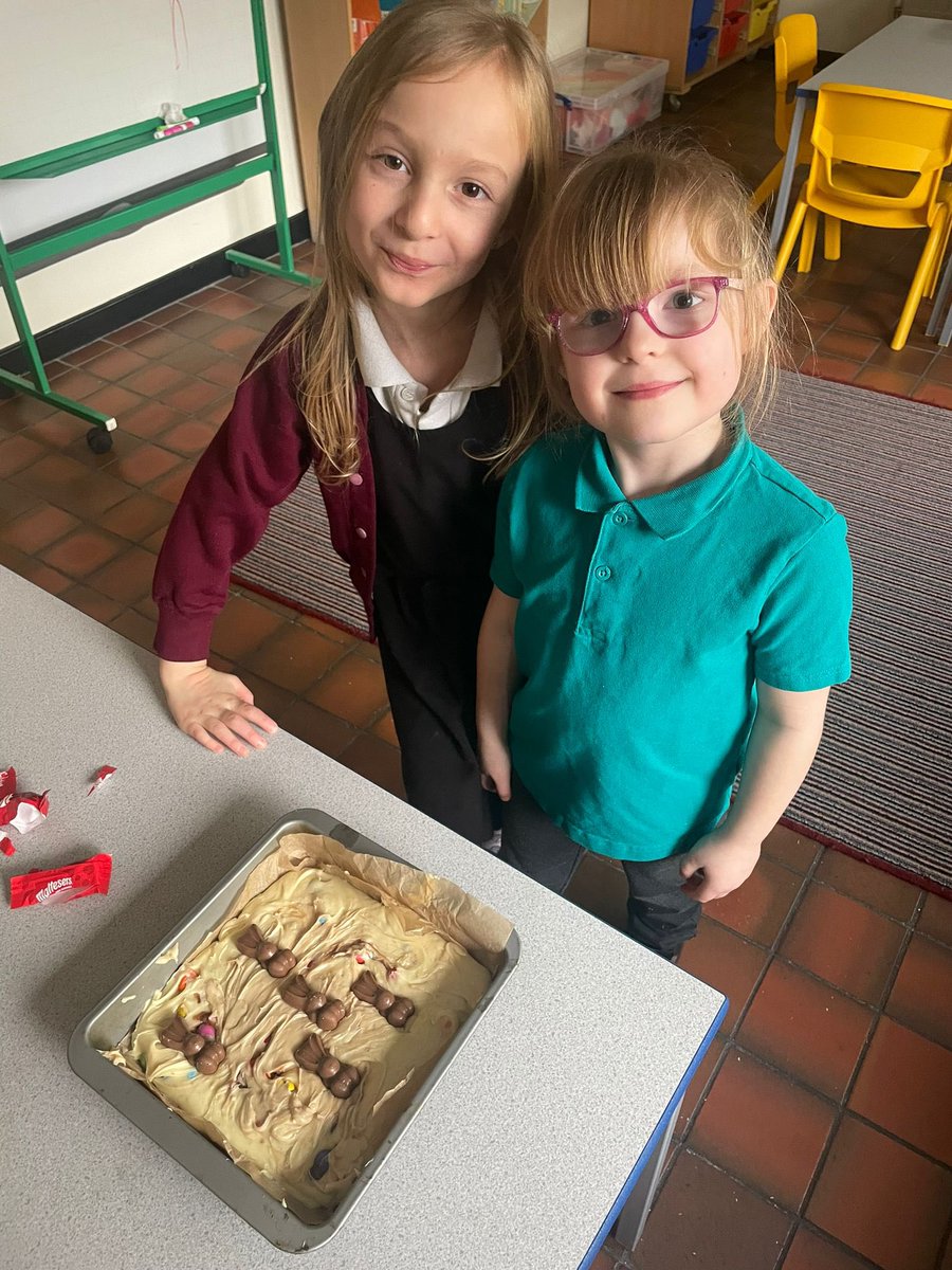 The girls in baking club did a fantastic job making fudge. It smells delicious!