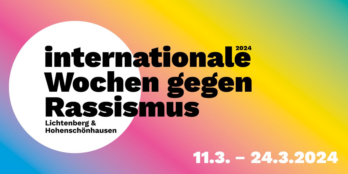 Nächste Woche beginnen die Wochen gegen Rassismus in #Lichtenberg und #Hohenschönhausen. Guckt doch mal ins Programm unter: wochengegenrassismus.online. Am Montag startet die Fahrradtour🚲 gegen #Rassismus um 13 Uhr am RoBertO. Ziel: Auftaktkundgebung am Prerower Platz!