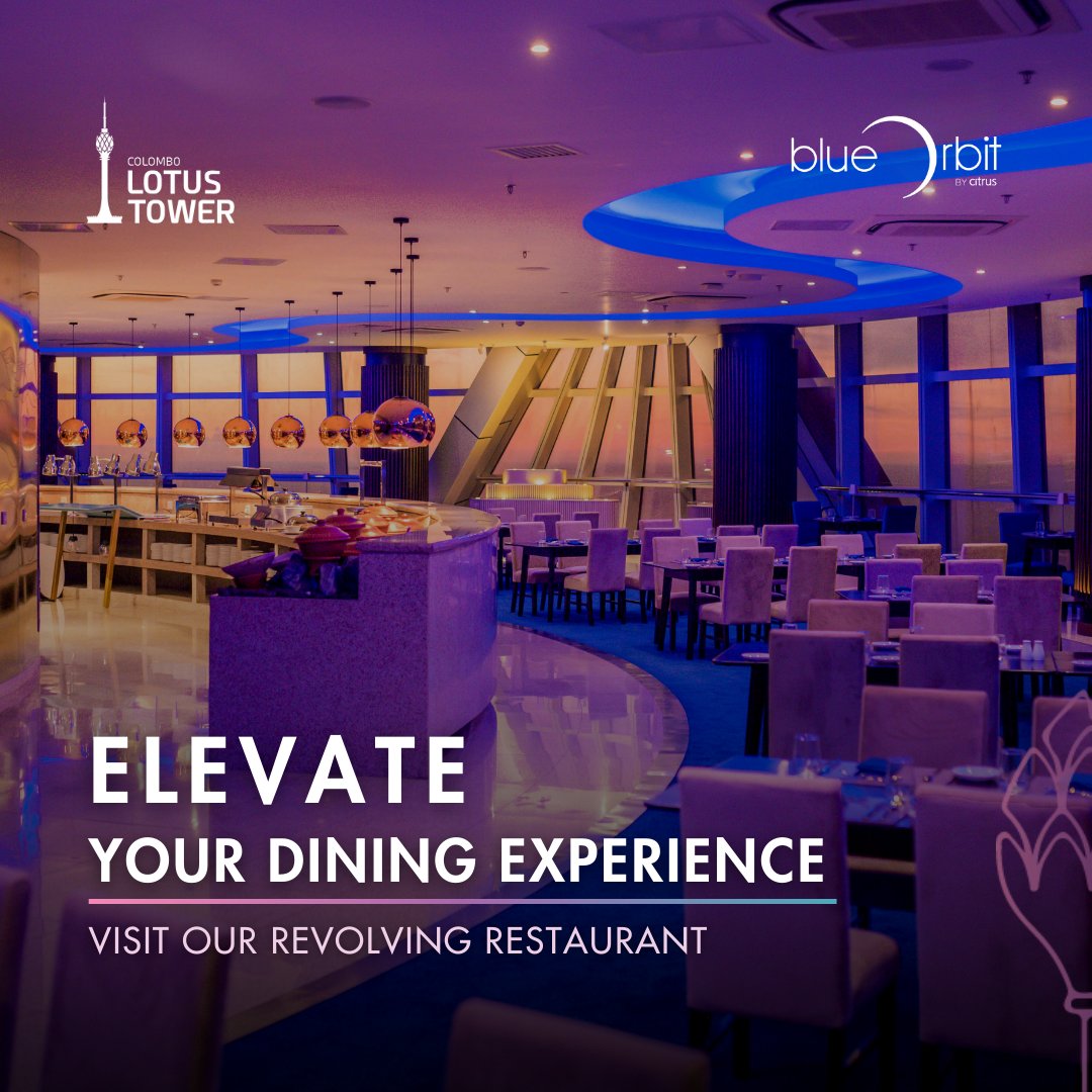 LotusTower_cmb's tweet photo. Step into the Colombo Lotus Tower and take your dining to the next level in Sri Lanka’s very first revolving restaurant.
For inquiries or to make a reservation Call 0765444111 / 0765443333
#Pearlofsouthasia #Colombolotustower #Revolvingrestaurant https://t.co/mdnAzJMHy3