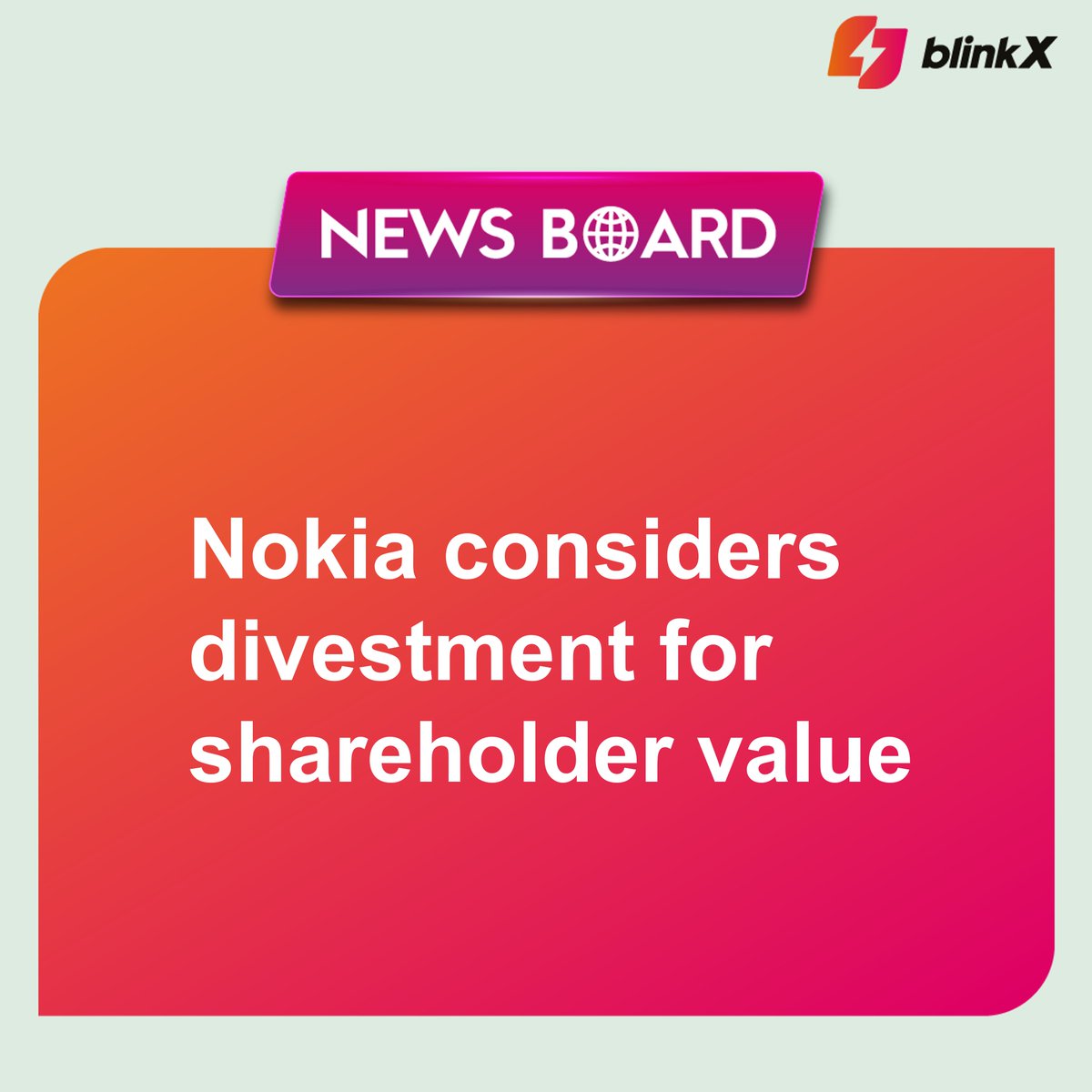 Nokia explores divestment to enhance shareholder value, prioritizing market leadership and efficiency. Embracing clear structures and eyeing India's 6G prospects amid global shifts. 

#Nokia #BusinessStrategy #MarketLeadership #ShareholderValue #nse #bse #stockmarket #investing