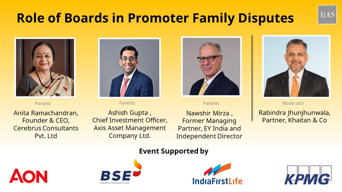2023 has been a year of family disputes. This has further added to the responsibilities of the #BoardsofDirectors, especially #IndependentDirectors in balancing the interests of #promoters with that of public #shareholders.