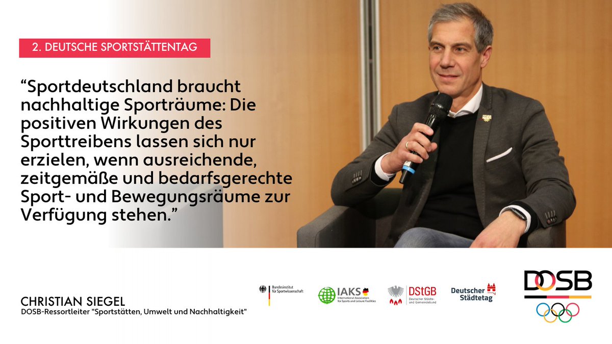 DOSB (@dosb) on Twitter photo #Sportdeutschland braucht nachhaltige Sporträume!
Die Kernaussage des 2. Sportstättentages von <a href="/SiegelChr/">Christian Siegel</a> 👉 Heute wurde die gemeinsame Erklärung von #DOSB,<a href="/staedtetag/">Deutscher Städtetag</a>, @Gemeindebund & <a href="/iaks/">IAKS</a> zur Zukunft der Sport- und Bewegungsräume veröffentlicht.
➡️ dosb.de/sonderseiten/n… #Sportdeutschland braucht nachhaltige Sporträume!
Die Kernaussage des 2. Sportstättentages von <a href="/SiegelChr/">Christian Siegel</a> 👉 Heute wurde die gemeinsame Erklärung von #DOSB,<a href="/staedtetag/">Deutscher Städtetag</a>, @Gemeindebund & <a href="/iaks/">IAKS</a> zur Zukunft der Sport- und Bewegungsräume veröffentlicht.
➡️ dosb.de/sonderseiten/n…