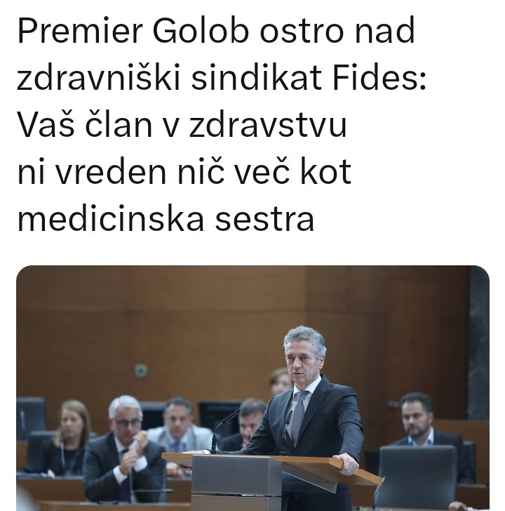Spoštovani predsednik vlade, vsi ljudje so enakovredni. Ali ste nas morda mislili ponižati s primerjavo s sestrami? Kaj je narobe z vami?  😱😱😱 Zdravniki imamo radi svoje sestre, in z njimi smo tim. 💙<a href="/vladaRS/">Vlada Republike Slovenije</a> <a href="/MinZdravje/">Ministrstvo za zdravje</a>