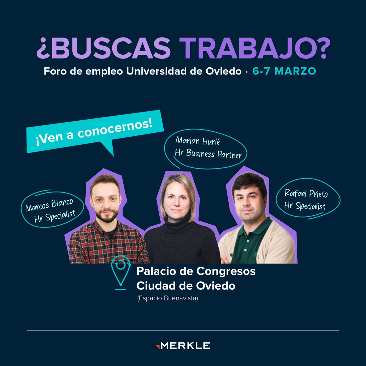 🚀 21 FORO EMPLEO | En @MerkleSpain apostamos por el talento joven. Si vives en Asturias, ven a conocernos esta semana en la feria de #empleo que organiza @uniovi_info. ¡Nos vemos en el stand #1!