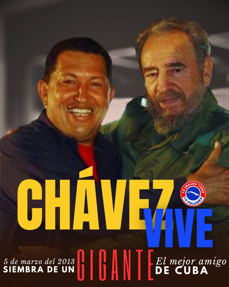 Recordamos a Chávez con todo cariño ,se ganó con su actuar no sólo el corazón de su pueblo  sí no el del pueblo cubano,nombrado por Fidel el mejor amigo de Cuba ,así lo consideramos también todos los cubanos .#ChavezViveLaLuchaSigue  #CubaViveSuHistoria.