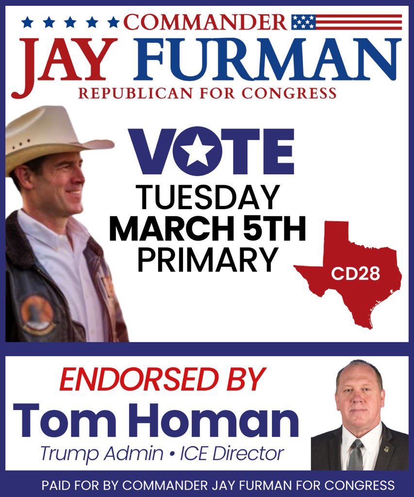 VoteBravely's tweet image. Get out and vote today! 🗳️ 

We’ve got several candidates who signed the Declaration of MilitaryAccountability.com who have their primaries today!

Vote in these people of character and bring #2024Accountability!

@CommanderFurman TX-28
@ChrisToCongress CA-2
@votemjs NC-13