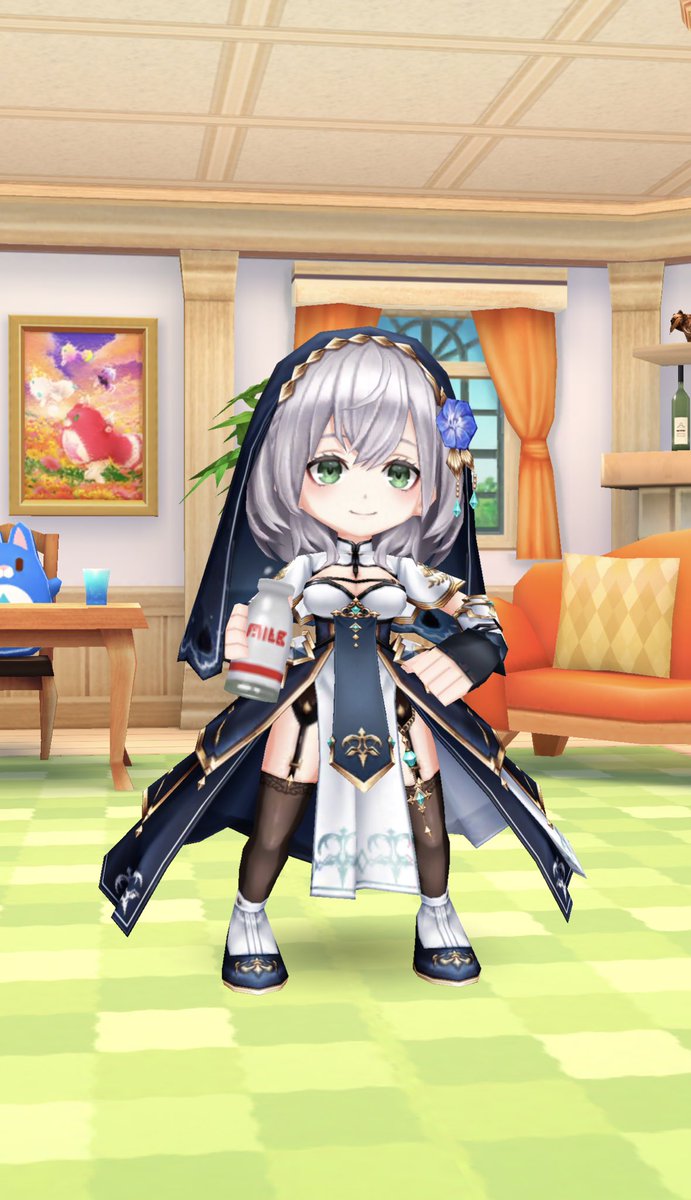 スイカからちょこん♡白ねこちゃん