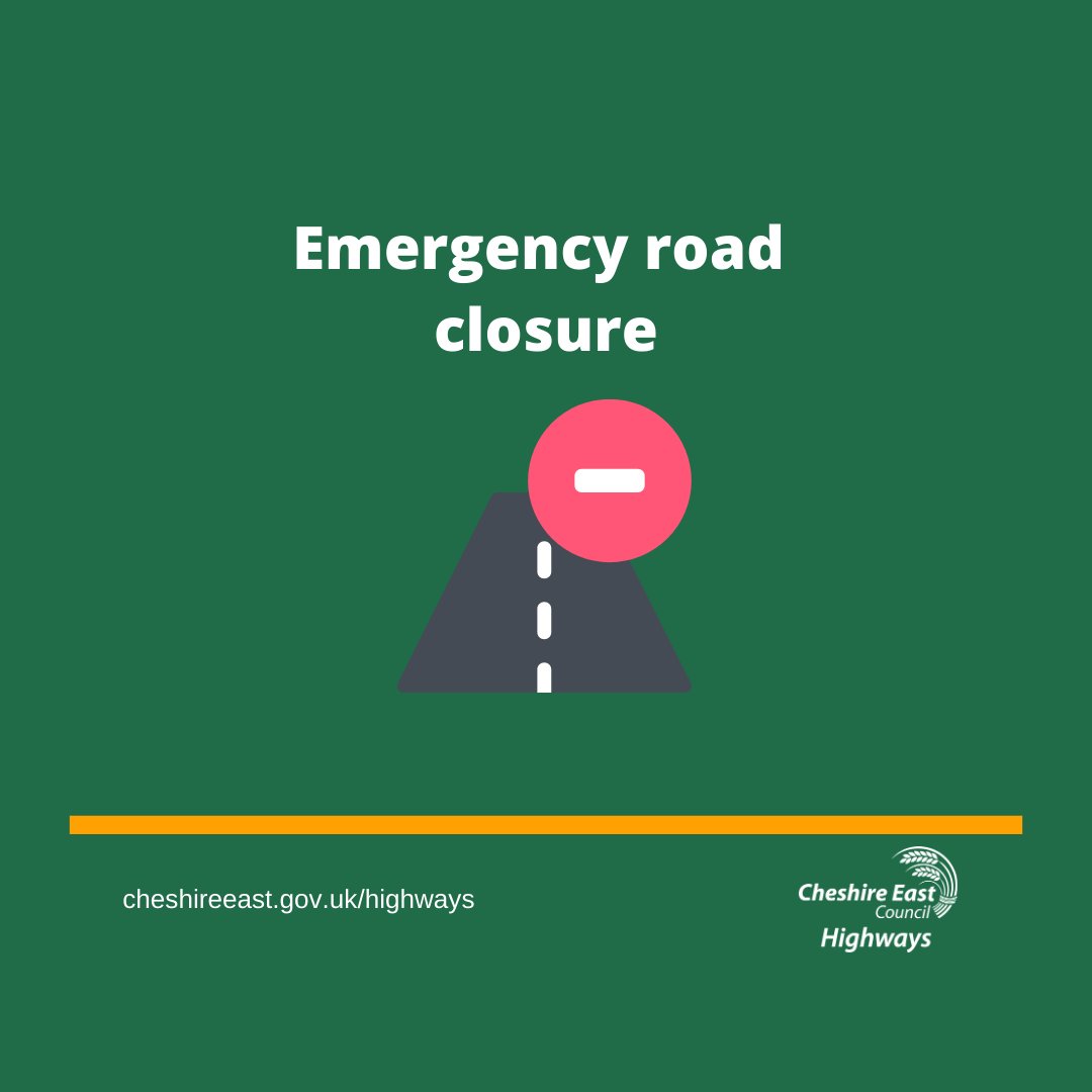 ⛔️An Emergency road closure will shortly be in place on Middlewich Road #Nantwich between the A51 roundabout and Sainsburys roundabout. This is to facilitate @unitedutilities emergency works to repair a water leak. Please avoid the area where possible & plan your journey ahead