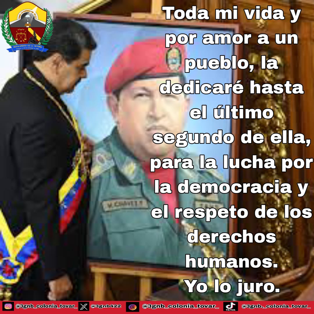 Hoy conmemoramos 11 años del fallecimiento de nuestro comandante Hugo Rafael Chávez Frías; aqui estamos expandiendo su legado y al lado del pueblo socialista que soñó.
Por siempre y para siempre.
¡Chávez Vive!......
