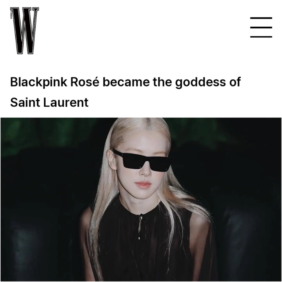 Goddess of SaintLaurent ว้าวพูดดี

ROSÉ AT YSL WW24 SHOW 
#ROSÉxSaintLaurent #ROSÉ
#ParisFashionWeek <a href="/YSL/">SAINT LAURENT</a>