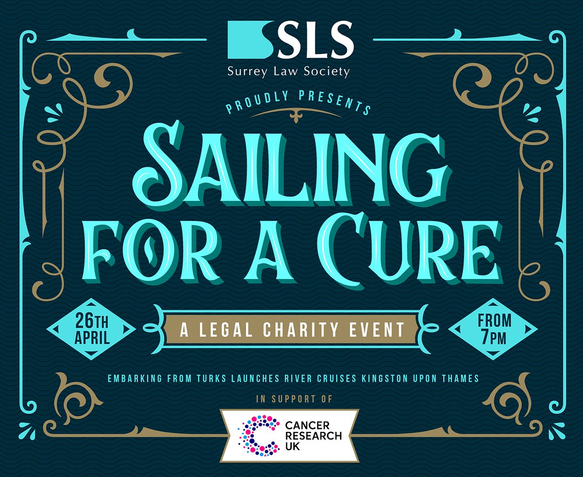 🌟 Exciting News from Surrey Law Society! 🌟

Join us for an unforgettable evening at 'Sailing for a Cure: A Legal Charity Event' on 26 April, 7-11pm. 🚢 Cruise along the Thames on the New Southern Belle, supporting Cancer Research UK. 🎗️

More info at: surreylawsociety.org.uk/training_event…