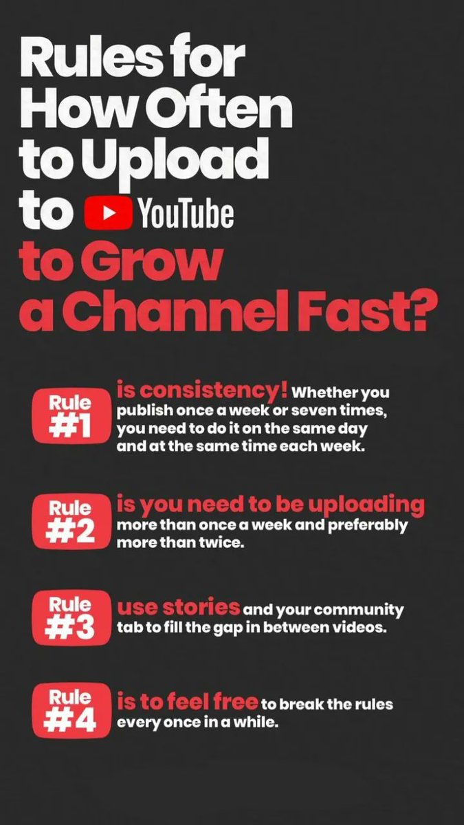 Rule for how often to upload to YouTube to grow a channel fast?🔥 #YouTube #deprem #YouTubers #youtubersusa #النصر_العين #LCDLF4 #youtubertips #AmbaniWedding #tuesdayvibe #SayHerName #youtubechannel #LakeShow #Trump2024 #MondayMotivation #youtubegrowth #tipsandtricks