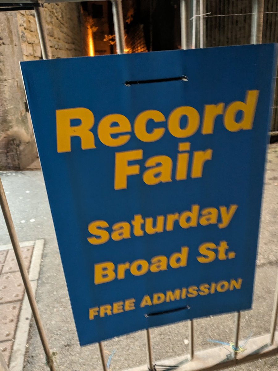Street signs up around #Stamford for this Saturday's #RecordFair with new guest dealers, more great vinyl!!