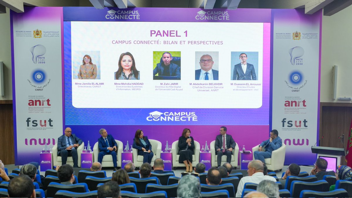 Le premier panel de cette matinée a échangé sur le bilan des réalisations du programme #Campus_Connecté ainsi que de ses perspectives de développement. #inwi_M3akom