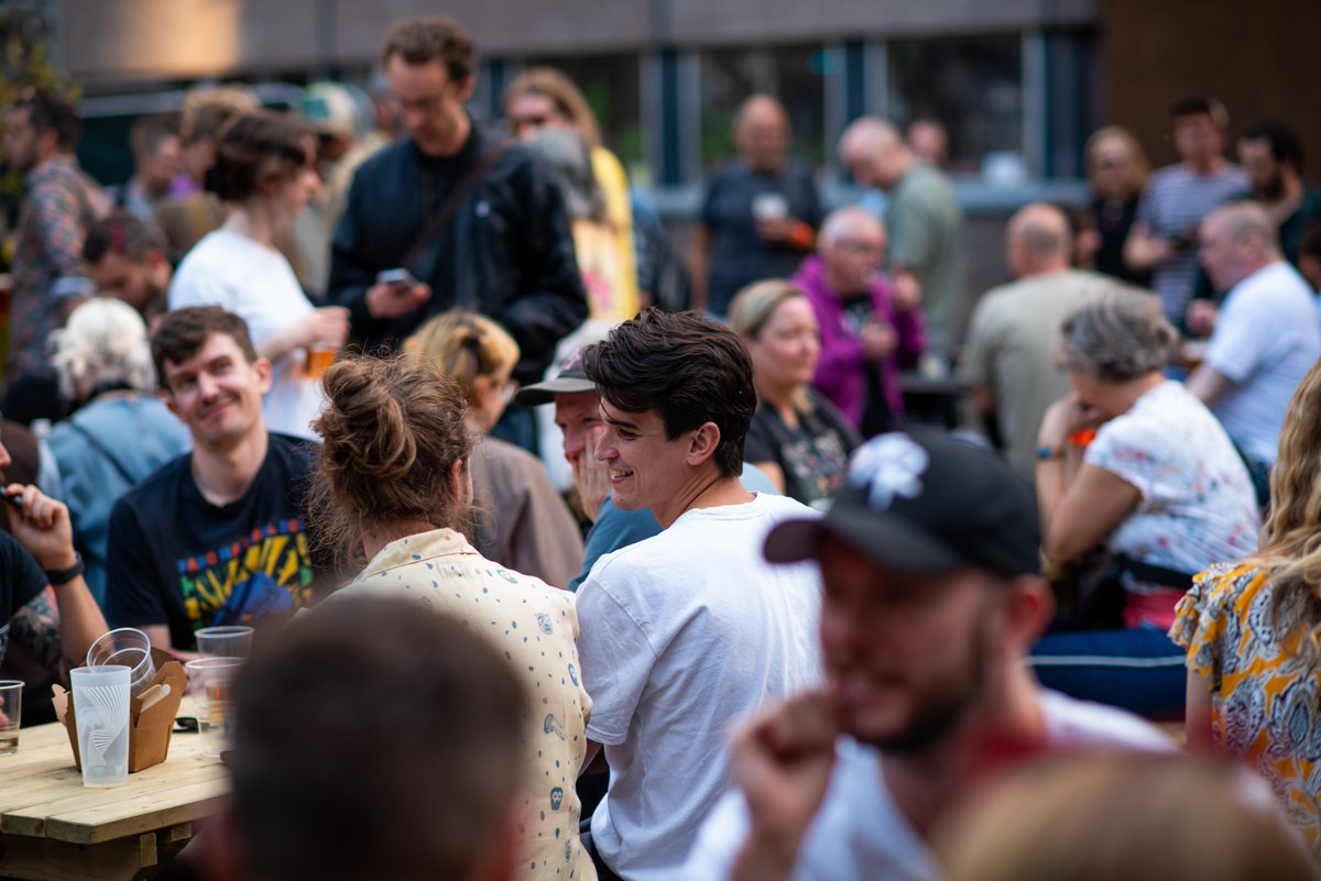 The courtyard at @Summerhallery plays host to our festival hub feat. wristband collection, food stalls, bars and artist merch. We'll be making some exciting new additions to this for EPF 2024 so keep your eyes peeled for news in the coming months! Tkts: edinburghpsychfest.com