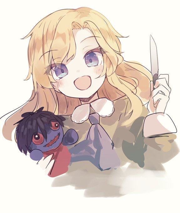 「blue eyes holding doll」 illustration images(Latest)