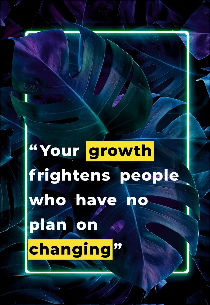 Your growth frightens people who have no plan on changing.  Embrace your journey and inspire others 💯
#GrowthMindset #ChangeIsGood #Inspiration #KeepGrowing #Motivation #change #jorney