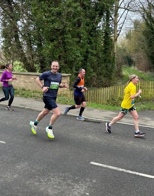 Congrats to all for completing the course and a special shoutout to Zayd for beating Doug's time! 🏁 This year's run supported numerous charities, including the headline partner Alzheimer's Research UK.  #CambridgeHalfMarathon2024 #TeamCML  #FitnessGoals #CharitySupport