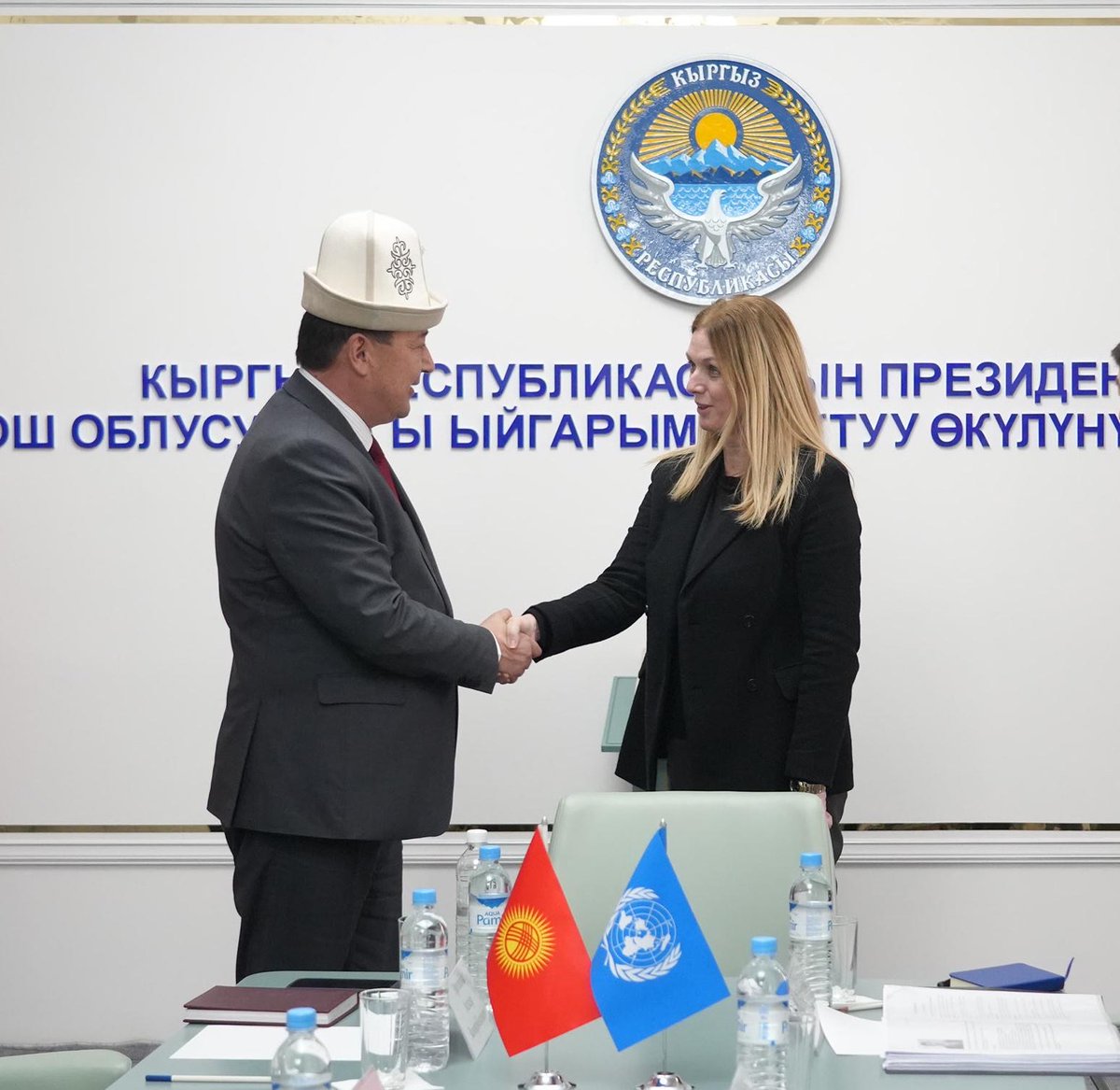 Productive meeting with Mr. Jantaev, Plenipotentiary Representative of the President in #Osh province. @UNDP remains committed to advancing our strong partnership towards integrated #RegionalDevelopment in #Kyrgyzstan. @undpkg