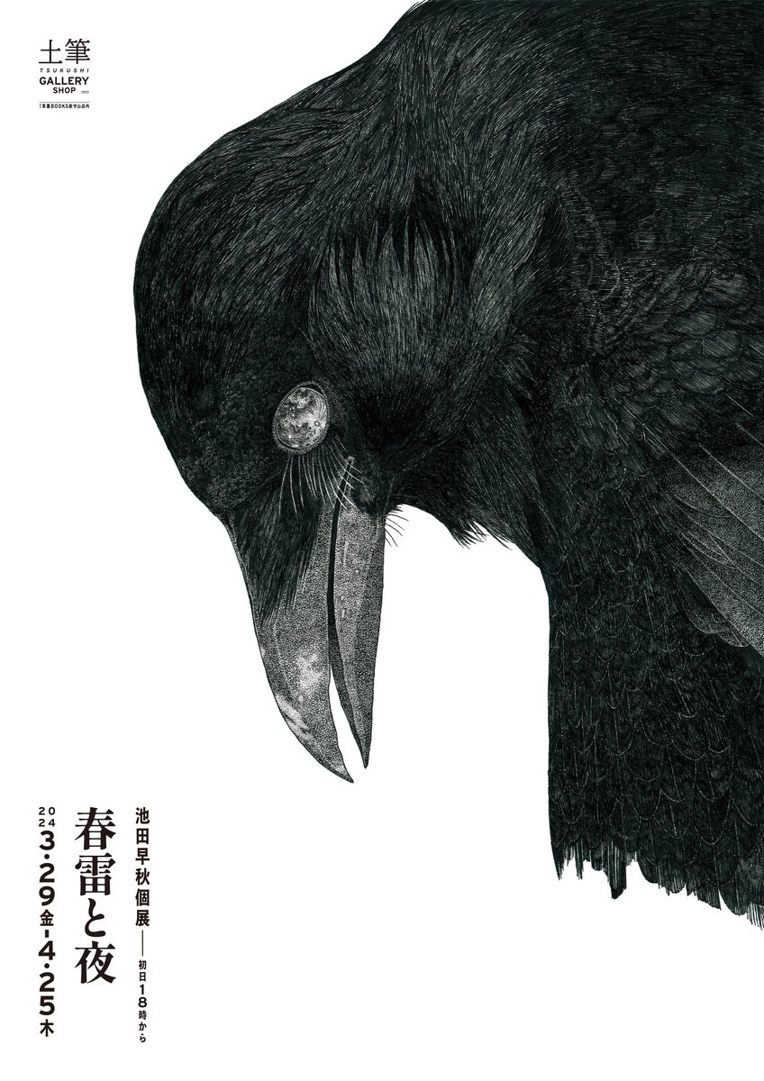 【個展告知】
  池田早秋個展「春雷と夜」
 2024 3/29[金] - 4/25[木]
 - 
名古屋市守山区新守山2830 アピタ新守山店2F
草叢BOOKS新守山店内 土筆 GALLERY SHOP <a href="/tsukushiso/">TSUKUSHI</a>
tsukushi-team.com/tsukushi_galle…
 - 
JR中央本線[新守山]駅より徒歩5分 

よろしくお願いします！