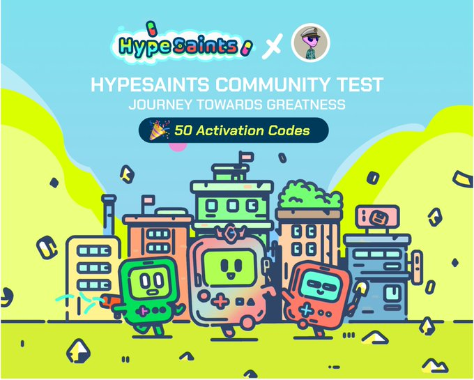 . <a href="/HypeSaintsNFT/">HypeSaints_Official｜Phase 3</a>  がついにゲームローンチ🎉これを記念して50個のアクティベーションコードを配布します🎁

📌本投稿をRT+いいね
⏰3/10（日）23:59〆
※当選者にはDMでメールアドレスをお伺いします