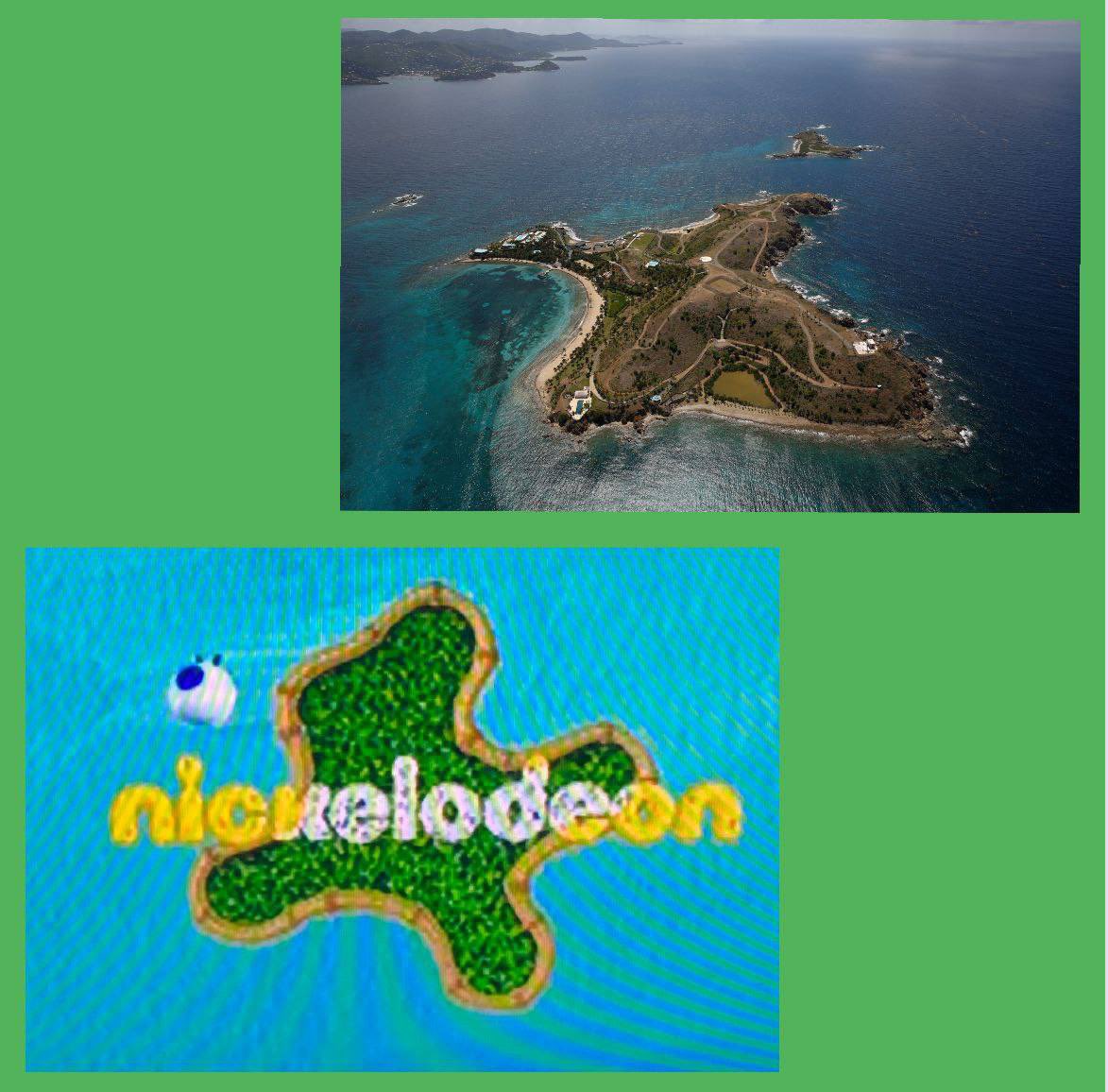 Epstein Adası ile çocuklara özel
Tv kanalı Nickelodeon’un sembolü arasındaki benzerlik sadece bir tesadüf…
