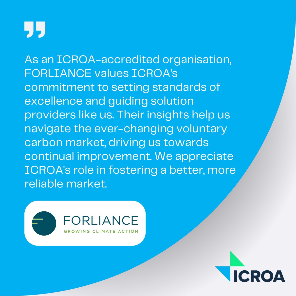 Organisations awarded ICROA Accreditation demonstrate a dedication to maintaining the highest standards of integrity in the voluntary carbon market. Just ask #FORLIANCE! 🌱 🌍 

💡 Explore the possibility of applying for #ICROA Accreditation today.

icroa.org/accreditation-…

#VCM