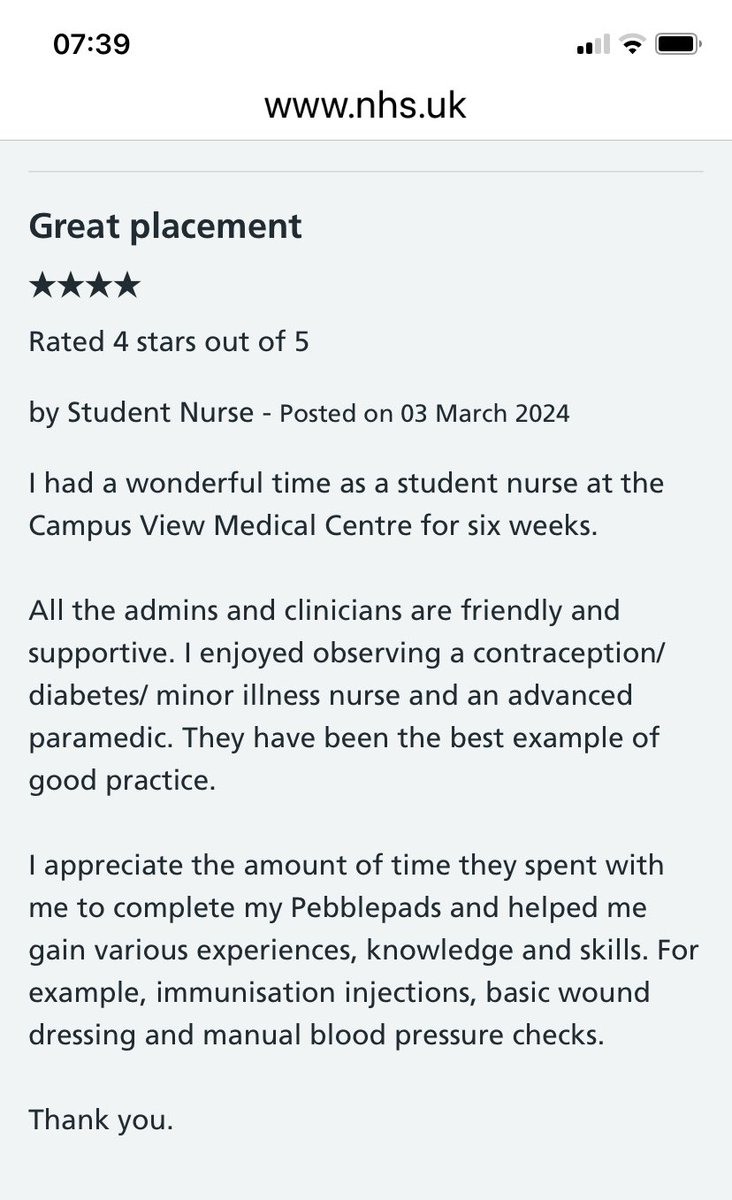 thanks @nottmhospitals #studentnurses #growyourown @campusviewmed @WeGPNs @LLRTrainingHub