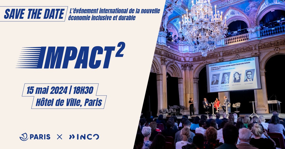 📅 SAVE THE DATE 📅 🚀 Ravi de vous annoncer la date tant attendue d'IMPACT2 2024 : notez bien le 15 mai dans vos agendas, car nous nous retrouverons à l'Hôtel de Ville de Paris ! Pour cette 11e édition, nous plongerons au cœur des défis cruciaux de l'impact, avec des