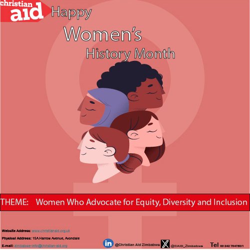 #HappyWomensMonth ✨When we inspire others to understand & value women's inclusion, we forge a better world. @CAID_Zimbabwe our work involves, Empowering women, fighting inequality, & ensuring access to essential services for all. #LetsForgeABetterWorld #IWD2024