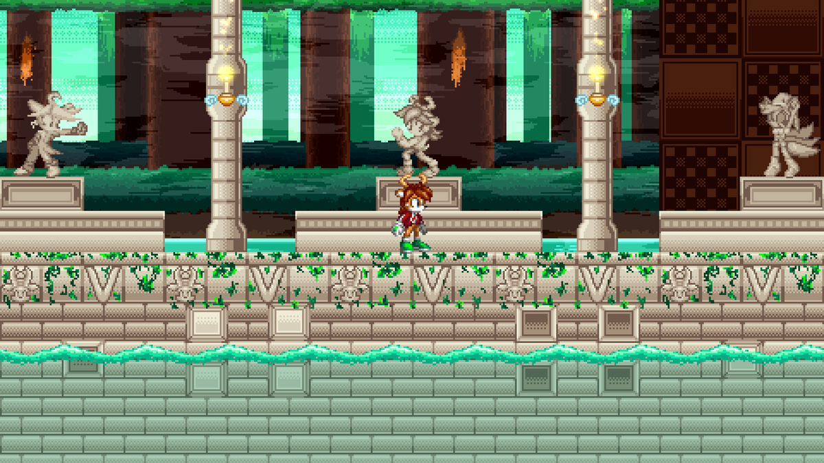 giga6152's tweet image. Made an update to this part of the game. Take a guess which classic MK stage this is inspired by :)
#indiegame #gamemakerstudio2