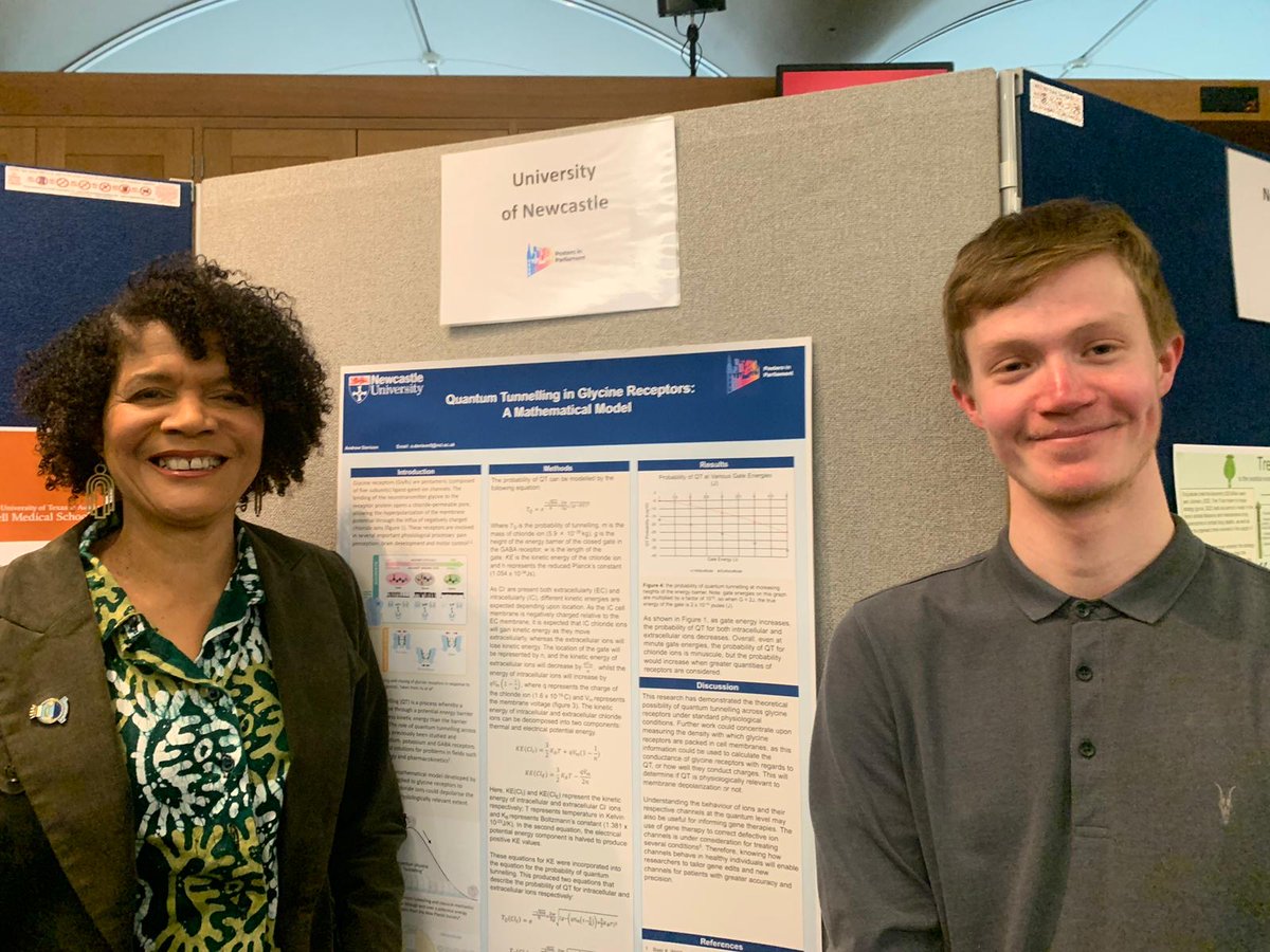 Huge congratulations to two of our students, Andrew and Megan, for presenting their research at <a href="/BritCUR/">BCUR</a>'s #PostersInParliament last week, and having the opportunity to talk to Shadow Minister for Science <a href="/ChiOnwurah/">Chi Onwurah 💙</a> and others about their work 👏👏👏