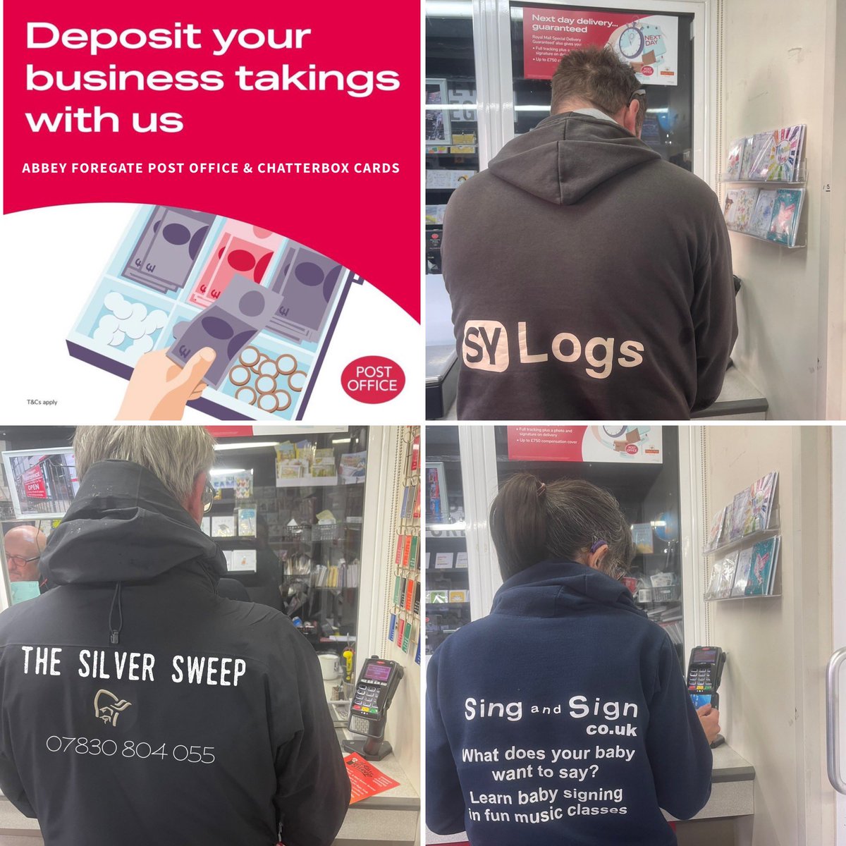 abbeyforegatePO's tweet photo. Banking your takings made easy at Abbey Foregate Post Office 📮
Mon to Fri 9am-5.30pm
FREE PARKING 🅿️
▪️Cash deposits
▪️Cheque deposits
▪️Cash withdrawals
#postoffice #abbeyforegate #banking #shrewsbury #mainpostoffice https://t.co/H0Hs8QwLZ1