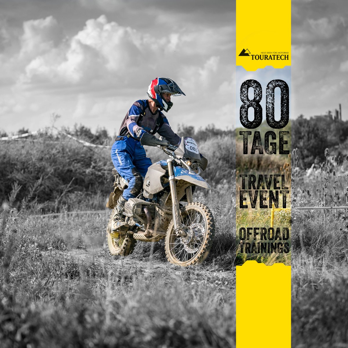 IN 80 TAGEN IST ES WIEDER SOWEIT 🏍️🎪
DE: Am 31. Mai sehen wir uns wieder in Niedereschach (Touratech Headquaters) zum 19. Travel Event ❕ 
Das #Touratech #travelevent ist eines der wichtigsten Festivals für Motorradreisende weltweit.