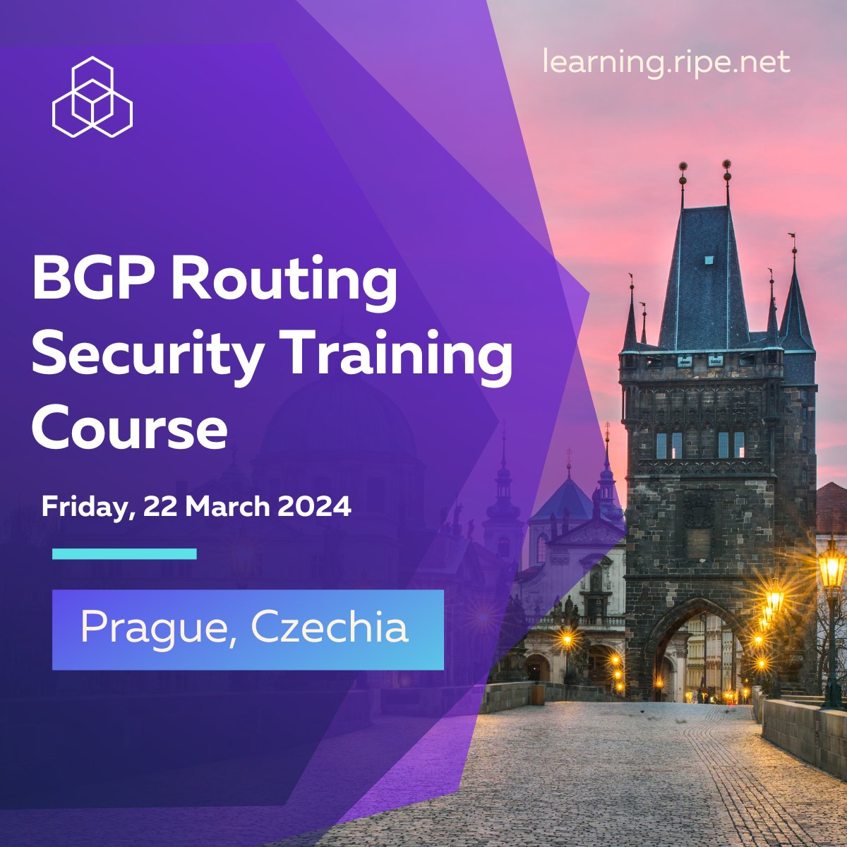 Dear members in #Czechia, we invite you to the upcoming training courses on Advanced #IPv6 and #BGP Routing Security that will take place from 20-22 March 2024 in Prague. These training courses are hosted by @MasterDC. 👉Sign up at: learning.ripe.net/w/upcoming/