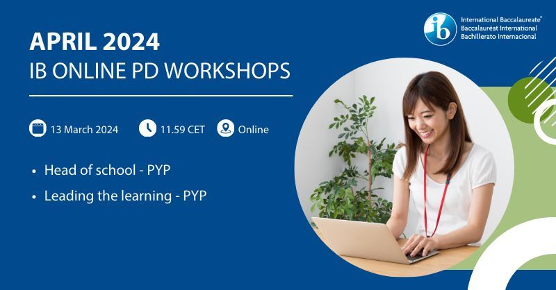 IB leaders - deepen your knowledge of your role as a leader of a learning organization in an IB global context with our featured workshops this month. Register >> bit.ly/48z1lnO