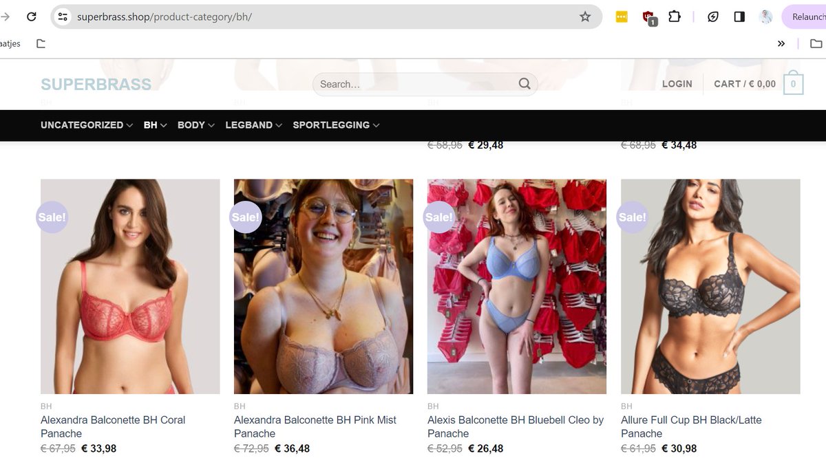 Mensen er is een fake site actief die zich voordoet als de site van @superbrastore. De url start met superbrass en eindigt op .shop. Foto's en productteksten op deze site zjin zonder onze toestemming overgenomen van onze eigen webshop. 1/n