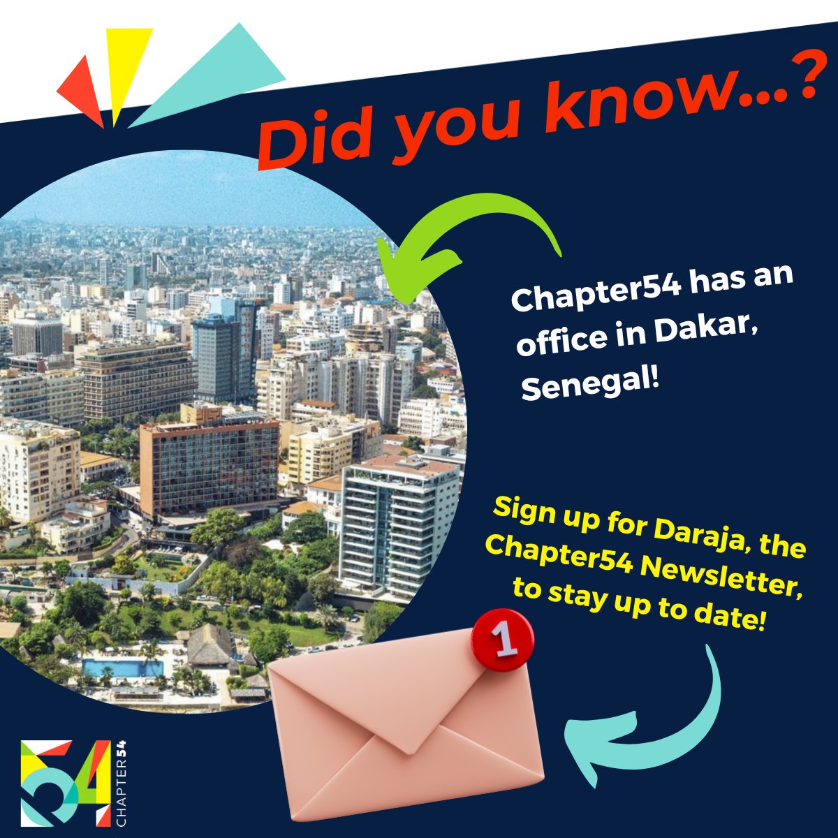 Never miss a beat! The newest edition of Daraja, the Chapter54 newsletter, will be going out soon. Sign up for our newsletter now 👇 shorturl.at/qST13