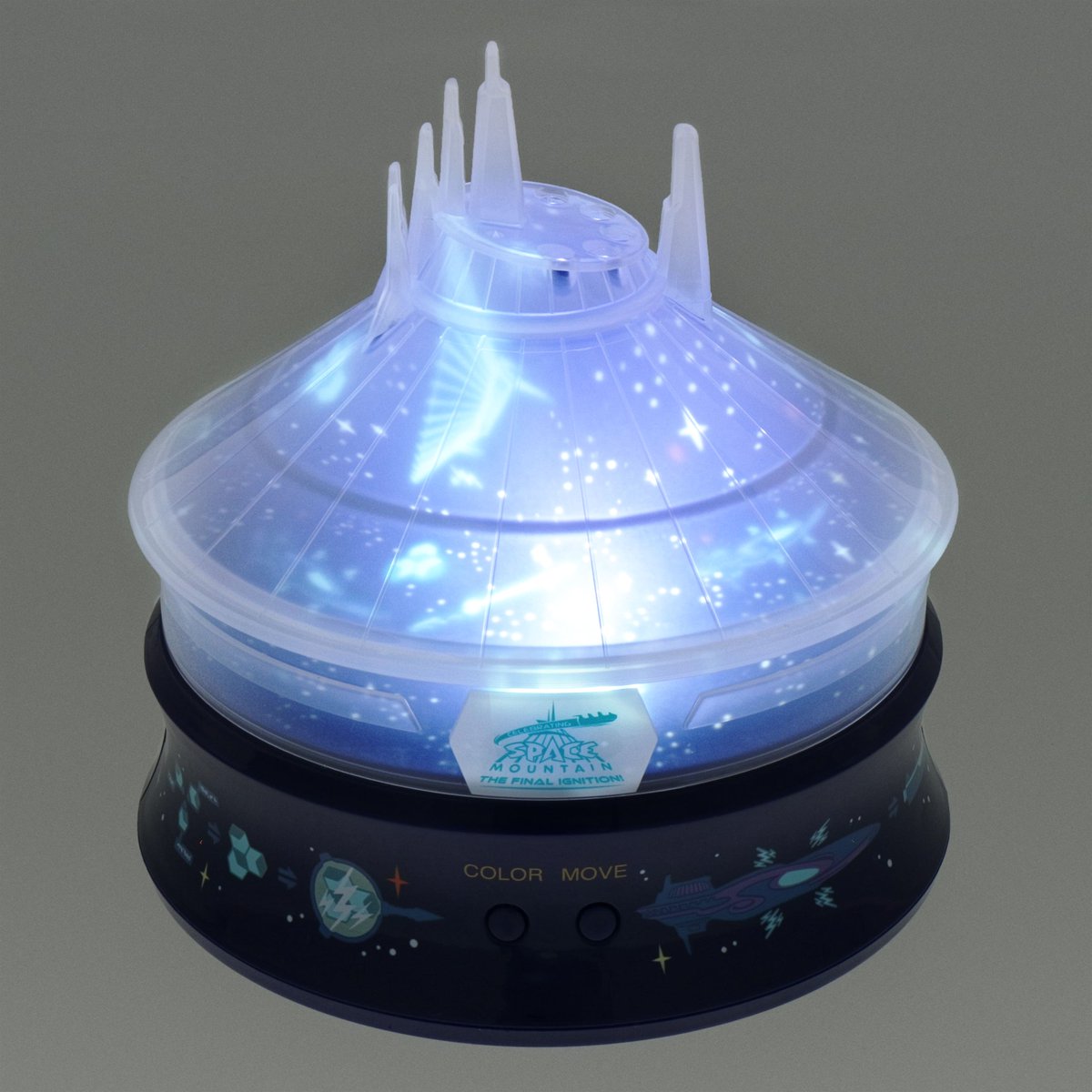 7色に光るスペース・マウンテンのインテリアライト！ 東京