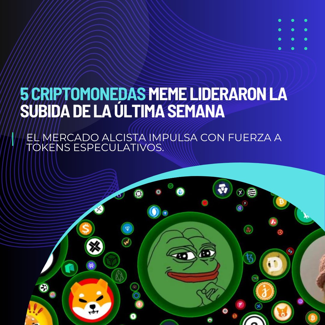 savannanews10's tweet image. 🔍¡Descubre las 5 criptomonedas &quot;meme&quot; que han experimentado un aumento en la última semana! 

🌐¡No te pierdas las tendencias en el mundo de las Criptos!

#Criptomonedas #CriptoMemes #Inversiones #MercadoCrypto #tokens #PEPE  #ShibaInu #SHIB #dogwifhat #BONK #FlokiInu #FLOKİ