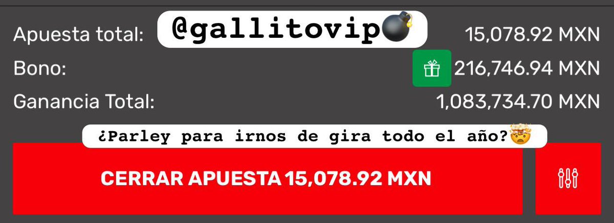 ¿LA BOMBA DEL MILLON DE PESOS?💣🔥
NI SIQUIERA TE LO PUEDES IMAGINAR🤯

Haremos historia JUNTOS de NUEVO, tienes que despertarte mañana temprano, pon la alarma.

Da RT y ❤️ si tienes suerte lo tendrás en tu DM

⏳