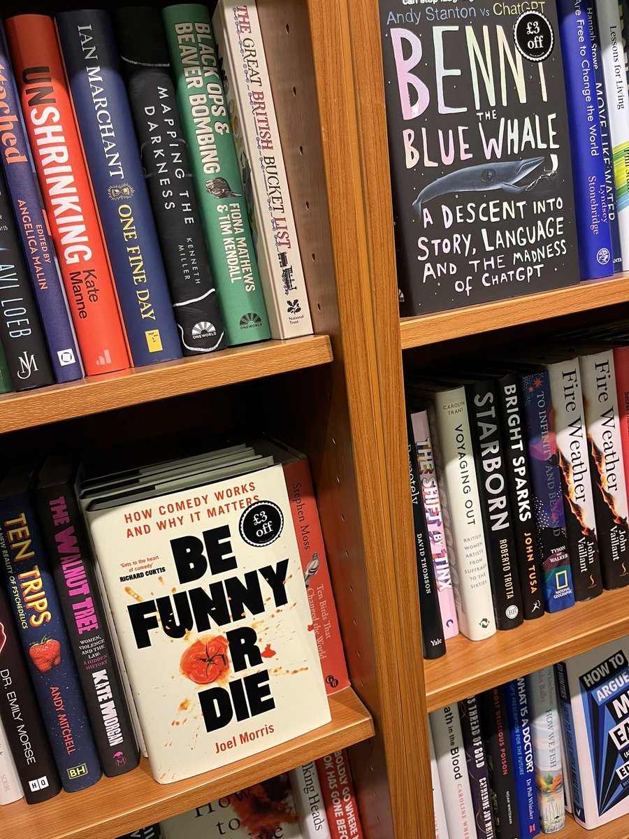 THIS IS OUT on Thursday, but if you look, you might see it on some high street bookshelves already… (because of how cramped bookshop stockrooms are… I remember…) Spotting it is thoroughly thrilling. Be Funny Or Die: How Comedy Works And Why It Matters… Hope you like it!