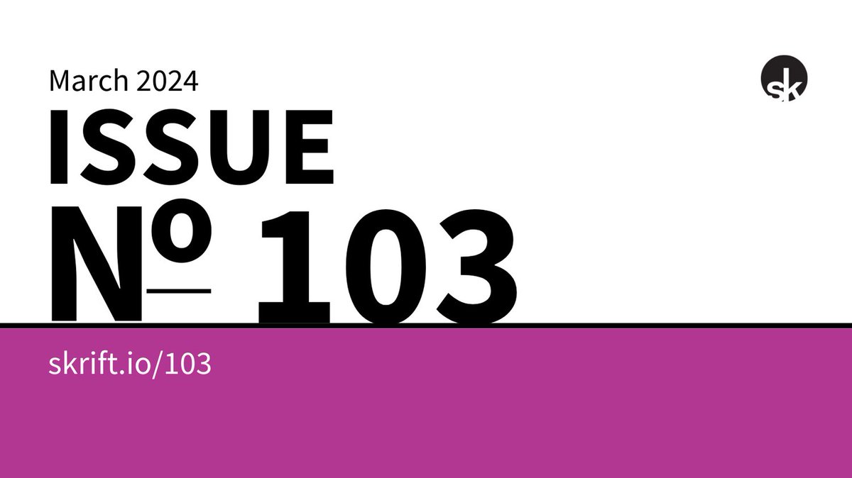 In Issue 103, our authors have tips on best #Umbraco practices &amp; automagically creating thumbnails for PDFs! The community also has tons of info about migrations and package creation this month, so make sure to check those out too.

skrift.io/103

#dotnet #oss