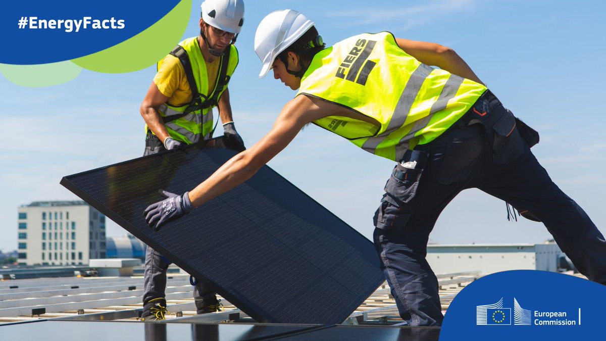 EU #SolarPower is growing fast and so is the number of jobs 👷‍♀️ in the sector! ☀️ 466 000 workers in 2021 ☀️ 648 100 workers in 2022 🔮 over 1 million jobs expected by 2025 More on EU 🇪🇺 #SolarEnergy 👉 europa.eu/!Krhhtk #EnergyFacts #EUDelivers