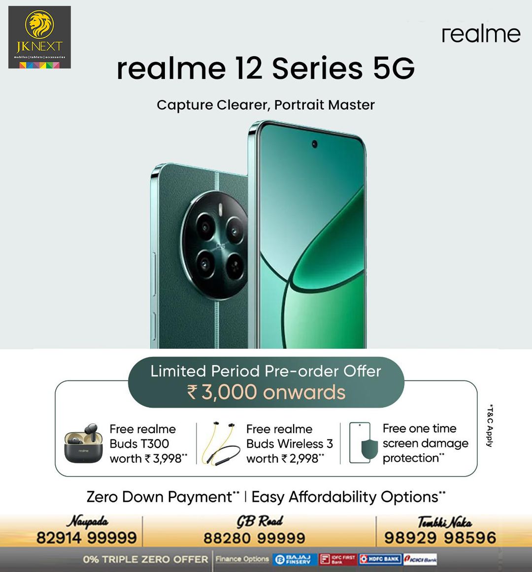 JKNextMobiles's tweet photo. Be a Portrait Master and Experience this Flagship Level of Smartphone with the #Realme12 series 5G.

Call 88280 99999 to know more.

#Mobiles #Smartphones #BestDeals #Thane #HiranandaniEstate #Naupada #TembhiNaka #Realme https://t.co/IC1XvnpNmU