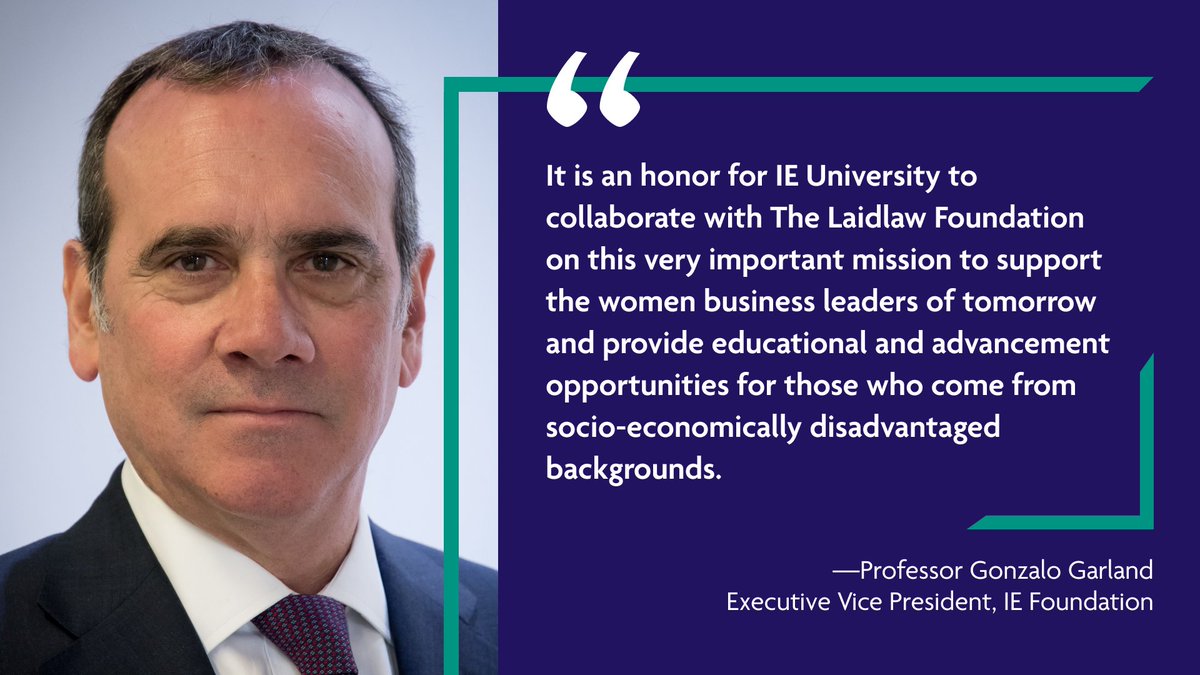 Laidlaw Foundation (@laidlawfoundatn) on Twitter photo This #InternationalWomensDay, we're proud to partner with <a href="/IEuniversity/">IE University</a> to launch the Laidlaw Women’s Leadership Fund at IE! 🎓💪 In 2024, we're offering scholarships for women to pursue their MBA & EMBA. Let's #InvestInWomen & #AccelerateProgress! 🔗lnkd.in/en2DrP5F This #InternationalWomensDay, we're proud to partner with <a href="/IEuniversity/">IE University</a> to launch the Laidlaw Women’s Leadership Fund at IE! 🎓💪 In 2024, we're offering scholarships for women to pursue their MBA & EMBA. Let's #InvestInWomen & #AccelerateProgress! 🔗lnkd.in/en2DrP5F